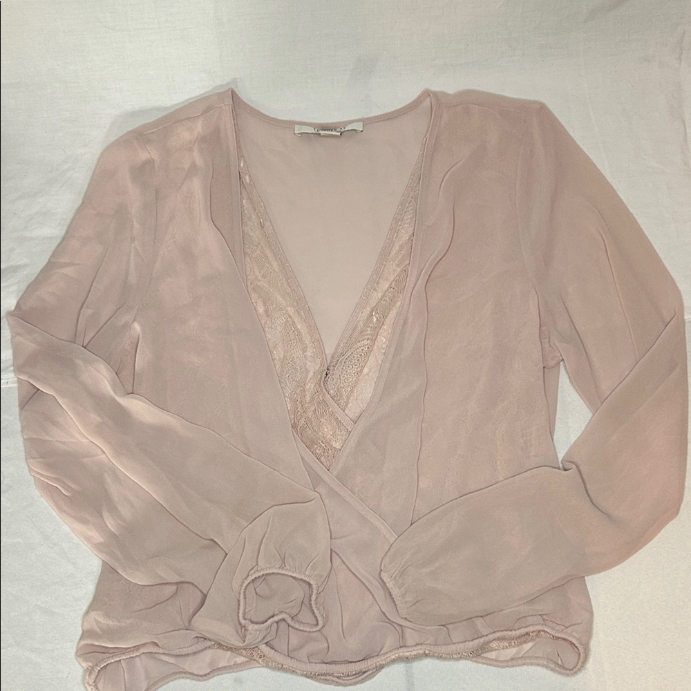Forever 21 Blush Pink Wrap Blouse